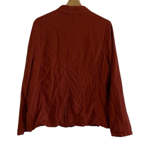 Sundance Cotton Utility Jacket Women’s Size Large Burnt Orange - Picture 3 of 7